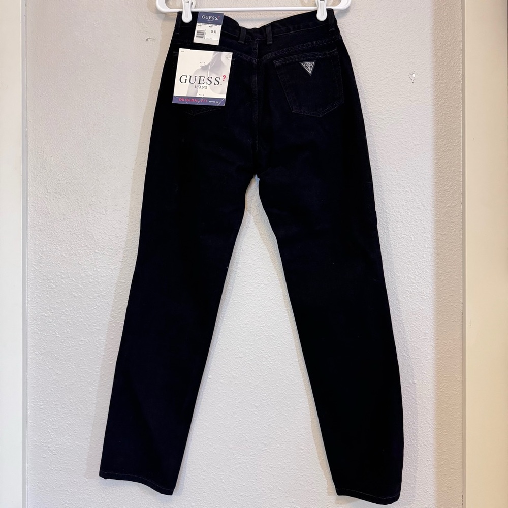 GUESS? 050 High-Waist Rigid Denim Jeans – NWT – Deep Black – Size 28 (Fits 26)